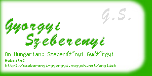 gyorgyi szeberenyi business card